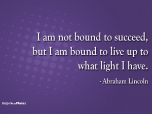 This Success Poster Quote is from Abraham Lincoln. Purple halftone ...