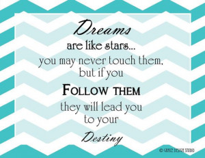 Inspirational Art Dreams Quote on Aqua by ByGraceDesignsStudio, $15.00