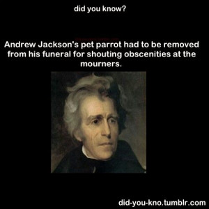 Andrew Jackson's pet parrot