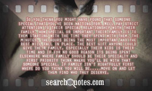 attention to their special relationship with their family, how special ...