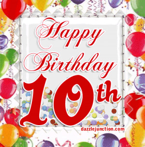 Birthday 10th image card