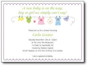 Cool Clothesline Baby Shower Invitations Ideas Baby Magazine