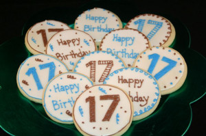 17th birthday cookies
