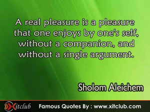 15 Most Famous #quotes By Sholom Aleichem