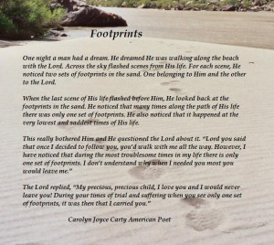 christian poems footprints