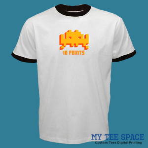 IT Crowd Roy 10 Points Space Invaders Quotes Ringer T-Shirt