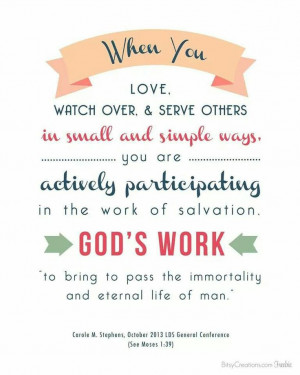 Small & simple ways = God's work