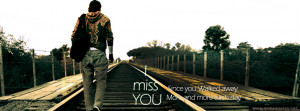 facebook cover photo-alone emo boy walking on rail way