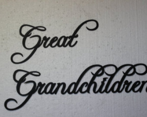 Great Grandchildren Words Decorativ e Metal Wall Art Home Decor ...