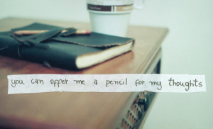 book, coffee, notebook, pencil, quote