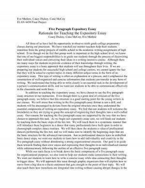 Sample 5 Paragraph Expository Essay High School