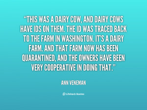 quote Ann Veneman this was a dairy cow and dairy 99364 png