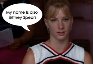 De Glee fans weten al dat Brittany S. Pierce niet zo slim overkomt in ...