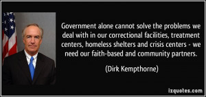 alone cannot solve the problems we deal with in our correctional ...