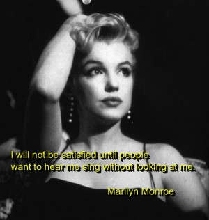 ... this image include: Marilyn Monroe, sing, beautiful, monroe and quote