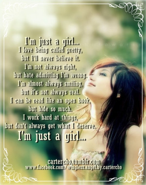 Just a Girl ~ Love Quote