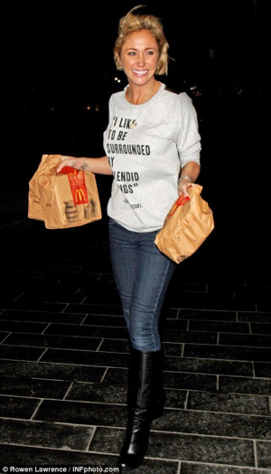 Jenny Frost defies the January abstinence with a trip to McDonald's ...