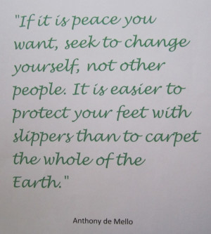 Peace quote: Anthony de Mello
