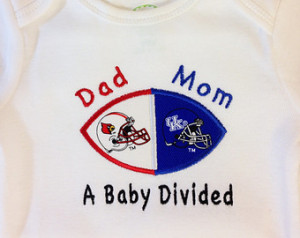 of Louisville and U of Kentucky H ouse Divided baby Baby Bodysuit or ...