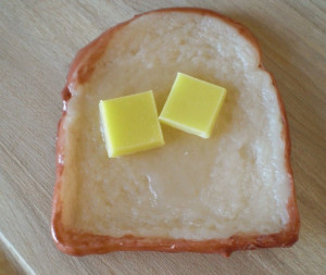 Slice of Toast and Butter Soap via Etsy.: Butter Soaps