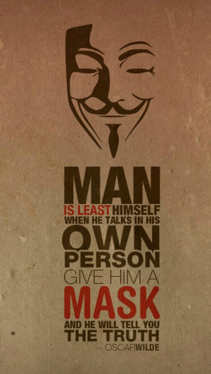 Anonymous Mask Quote Wallpaper