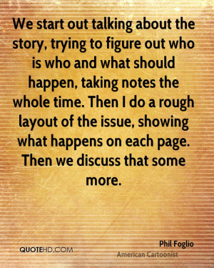 We start out talking about the story, trying to figure out who is who ...