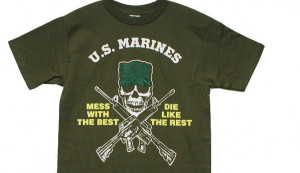 ... Marines shirt, after which his father wants the school to update its