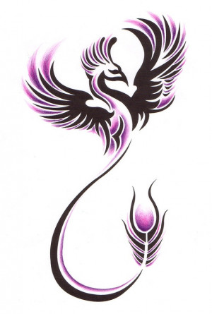 Phoenix tattoos design for girls