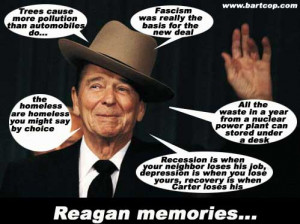 President Reagan revealing a disturbing view about the 