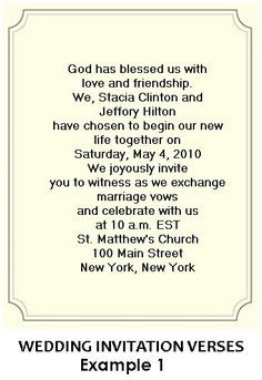 Christian Wedding Invitation Wording
