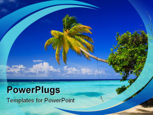 PowerPoint Template about tropical, paradise, maldi