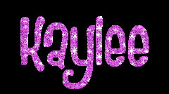 the name kaylee in glitter