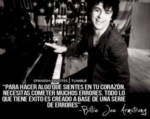 ... español #frases #spanish #Billie Joe Armstrong #green day #quotes