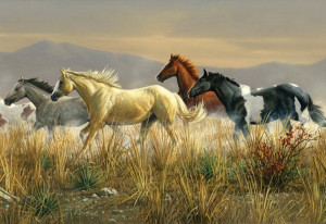 horse murals gold golden desktop wallpaper download horse murals gold ...