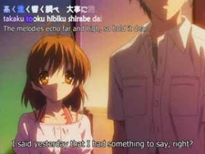 ... from the series called Clannad/and the next season Clannad afterstory