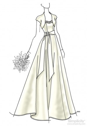 Bridal and Evening Gown Sewing Pattern 2400 Jessica McClintock for ...