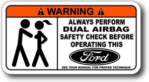 Details about Airbag Check Ford Sticker Decal Powerstroke F250 F350