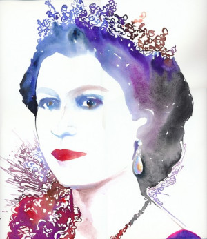 Cate Parr. The Queen Elizabeth II. Watercolours on paper. 53x38cm. £ ...