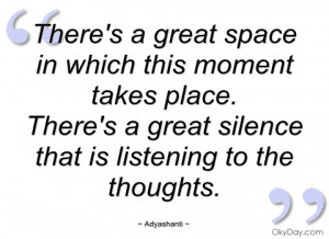 theres a great space adyashanti