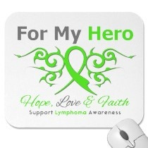 lymphoma cancer tribal ribbon hero mousepad
