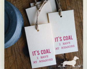 Coal. Gift Tags (Set of 20) -- (Vintage-Style, Christmas Tags, Holiday ...