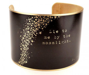 Scott Fitzgerald Quote Brass Cuff Bracelet, Literary Jewelry ...