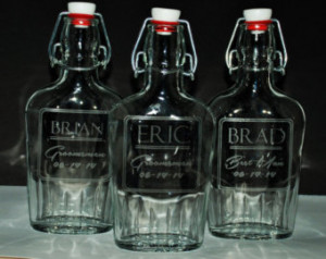 glass Flasks 8.5 oz., Glas s Flask, Personalized Flask, Engraved Flask ...