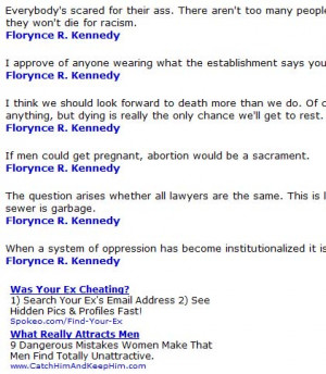 looking at a page of Flo Kennedy quotes, where her words are ...