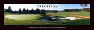 ... Precision Motivational Poster (Impossible Green Panorama) - Front Line