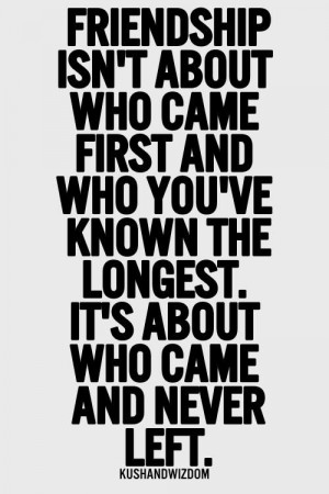 about who came first and who you ve known the longest it s about who ...