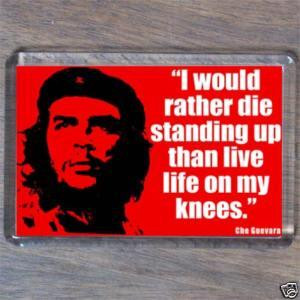 would rather die standing up than live on my knees ~ Che Guevara