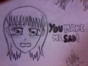 you make me sad created by me shooooot created by