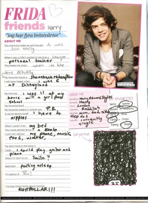 Harry Styles #harry styles interview #harry styles handwriting #one ...