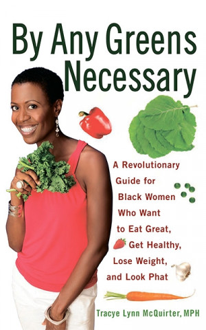 black woman eating green